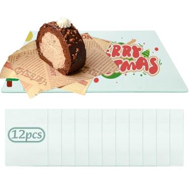 Imagem de Pacote com 12 tábuas de corte de vidro de sublimação em branco, placas de corte de vidro temperado de sublimação, tábua de corte antiderrapante, tábua de cortar de vidro, faça você mesmo para máquina