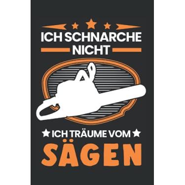 Imagem de Baumfäller Notizbuch: Baumfäller Schnarchen Motorsäge Förster / 6x9 Zoll / 120 karierte Seiten Seiten
