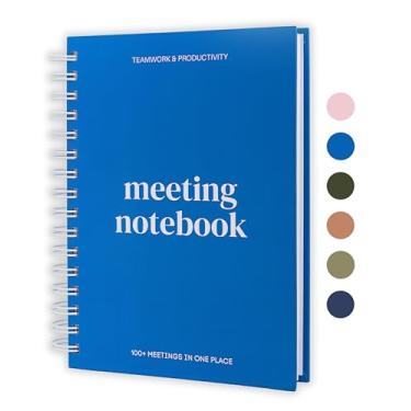 Imagem de Lamare Caderno de reuniões para organização do trabalho – Caderno de trabalho perfeito para anotações e agenda de reuniões para produtividade