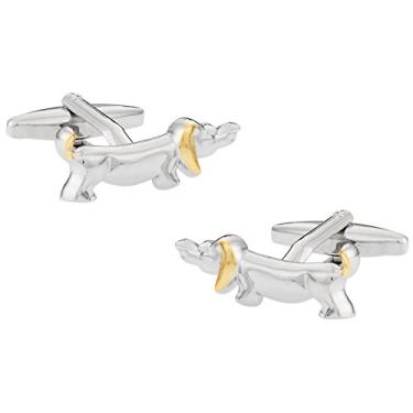 Imagem de Abotoaduras de cachorro com caixa de apresentação Cuff-Daddy Dachshund Weiner