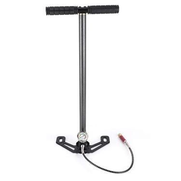 Imagem de Ejoyous Bomba manual de alta pressão, bomba de estribo de enchimento de ar de 3 estágios até 6000 psi Bomba PCP de pistola de ar com medidor para pneus de alta pressão e pistolas pneumáticas