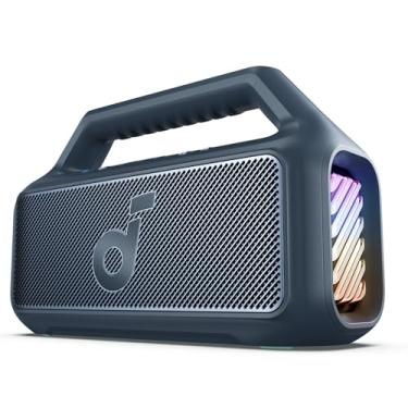 Imagem de soundcore Boom 2 da Anker, alto-falante 80W, Subwoofer, BassUp 2.0, 24H, IPX7 à Prova d’Água, Flutuante, Luzes RGB, USB-C, Equalizador Personalizado, Bluetooth 5.3, Portátil para Camping e Praia