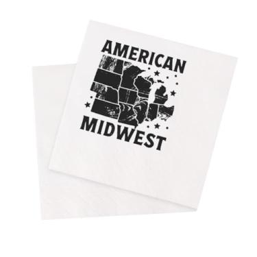 Imagem de VOWFOO Guardanapos de coquetel do meio-oeste americano cowboy patriótico retrô vintage festa descartável bar bebidas guardanapos de papel 100 peças 4,5 x 4,5 2 camadas (meio-oeste americano)