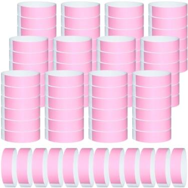 Imagem de 1200 pulseiras de papel para eventos de cor neon pulseiras de identificação de concerto pulseiras de papel pulseiras de evento pulseiras de mão para festa (rosa)