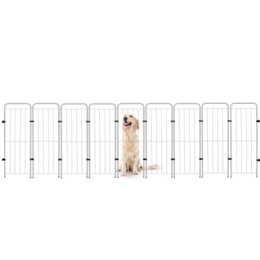 Imagem de Utility Pet & Lar, Cercado Grande Cachorro Cães Pet Shop Grade 9 Módulos Cerca Cor:Branco