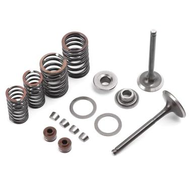 Imagem de Minho Kit de montagem de válvula de admissão e válvula de escape GY6 em material de liga de aço, compatível com GY6 chinês 4 tempos 150cc 152QMI 157QMJ motor scooter ciclomotores ATV Go Kart,