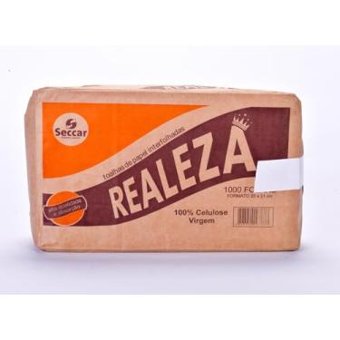 Imagem de Papel Toalha REALEZA Interfolhado 100% Celulose 2 Dobras 20x21cm Fardo 1000 Fls Papel Toa.int.100%.2d 20x21 1000f Reale