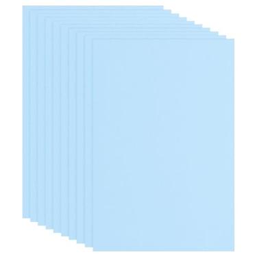 Imagem de PATIKIL Folha de espuma vinílica acetinada não adesiva azul claro 30,5 x 20,3 cm de espessura de feltro EVA para projetos de artesanato faça-você-mesmo, 10 peças