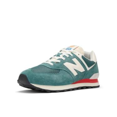 Imagem de New Balance Tênis unissex adulto 574 V2, Novo Spruce/sal marinho, 15.5 Wide Women/14 Men