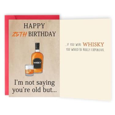 Imagem de Abeletree Cartão de aniversário de 25 anos, decorações de feliz aniversário de 25 anos para homens e mulheres, presentes de aniversário de 25 anos para marido e esposa, vale-presente de aniversário de