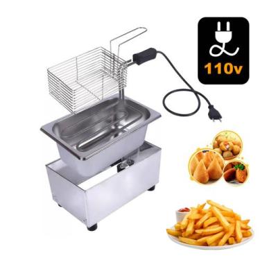 Imagem de Fritadeira eletrica retangular inox  salgados 1 litro - 110v - KONTAYN