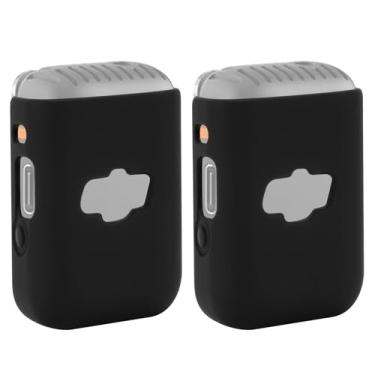 Imagem de Geekria Capa para microfone para criadores compatível com transmissor DJI Mic 2, capa protetora de silicone para microfone, capa protetora macia para microfone (preta/pacote com 2)