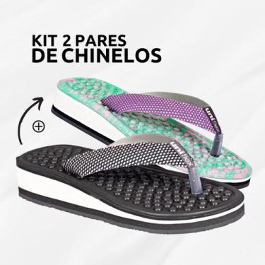 Imagem de Kit 2 Pares Chinelos Ortopédicos Massageador Para Esporão - UNIFLEX, 4