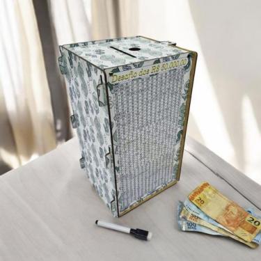 Imagem de Cofre Guardar Dinheiro Woodbox Japones KAKEBO DESAFIO 50 MIL - INDÚSTR