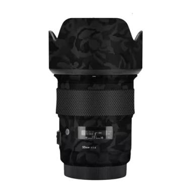 Imagem de Lente Skin Camera Vinly Wrap Flim para Sigma 50 mm F1.4 DG HSM Art Apto para Canon Mount Camera Adesivo Decorativo de Corpo Inteiro Decalque 1:1.4 50 1.4 (Shadow Camo Preto)
