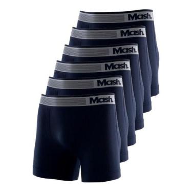 Imagem de Kit com 6 Cuecas Boxer Mash 710.01, Azul marinho, G