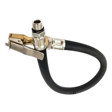 Imagem de Jitrendo Mangueira de insuflação de pneu, acessórios de medidor de enchimento de pneu, tubo de extensão de inflador de pneu serve para a maioria dos carros, caminhões, SUVs, motocicletas, bicicletas