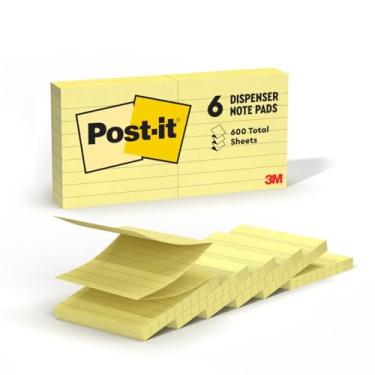 Imagem de Post-it Notas Pop-up 7,6 x 7,6 cm, 6 blocos, notas adesivas favoritas número 1 dos EUA, amarelo canário, remoção limpa, reciclável (R335)