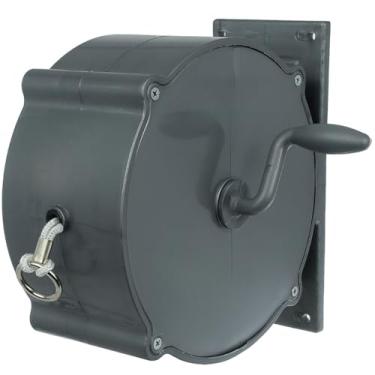 Imagem de Varal Retratil Parede Recolhível Retrátil Roupa 30mt + Ganchos(Grafite)