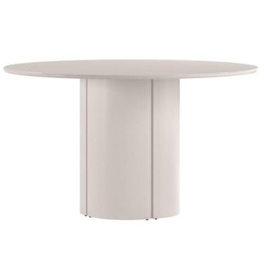 Imagem de Mesa de Jantar 6 Lugares Redonda 135cm Verbena N01 Off White - Lyam De