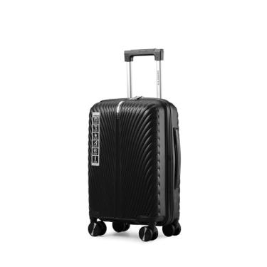 Imagem de ALLABARD Mala de Bordo 8kg Padrão ANAC em PP Rígido Anti Arranhão com Ziper Duplo Antifurto Cadeado com Senha e Rodinhas Duplas Removíveis 360 Dakar 18 (Preto)