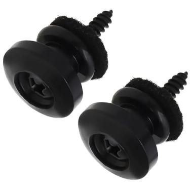 Imagem de Par De Roldana Feltro Preta Para Violão Aço Nylon Guitarra