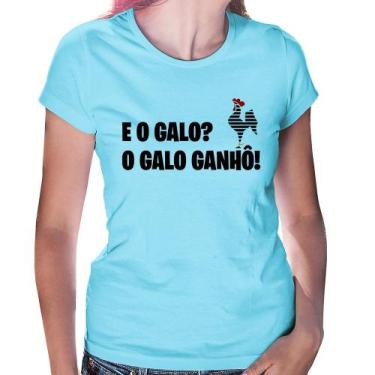 Imagem de Baby Look E o galo O galo ganhô! - Foca na Moda, Azul bebê, GGG