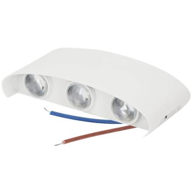 Imagem de Arandela Luminaria Parede Meia Lua 6W Iluminaçao 6 Fachos Decoraçao Casa Rua Quintal Va...