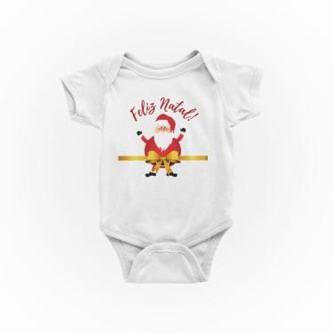 Imagem de Body Bebê Infantil Feliz Natal Roupinha Frase Branca - Del France, P