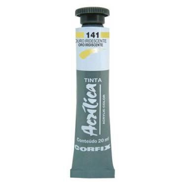 Imagem de Tinta Acrílica Corfix 20ml Metálica - 81020, 141 - OURO IRIDESCENTE