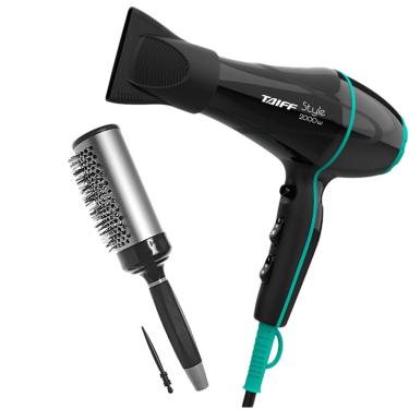Imagem de Kit - secador prof. taiff style preto 2000W 220V + escova proart ricci perfetti 98105HKH 'G'