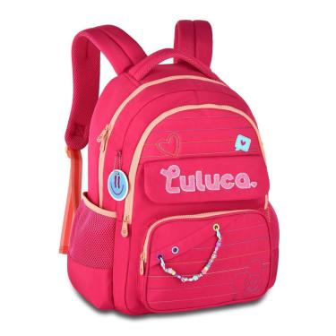 Imagem de Mochila Luluca Premium Bolsa Escolar Feminina Juvenil - Rosa