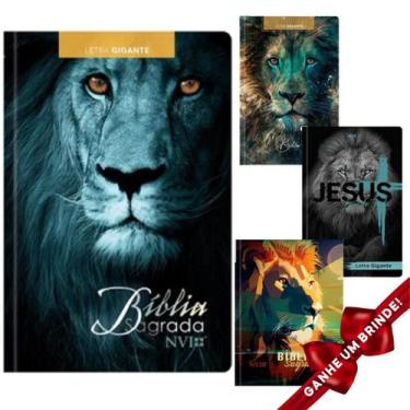 Imagem de Bíblia Sagrada NVI Capa Dura Letra Normal Leão Pão Diário Cristã Evang