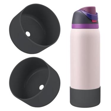 Imagem de BKBY 2 peças de bota de silicone para garrafa de água, compatível com Owala 680 g 947 g 1,134 g, capa protetora antiarranhões e antiamassados sem ruído para garrafas de água FreeSip/Twist/Flip