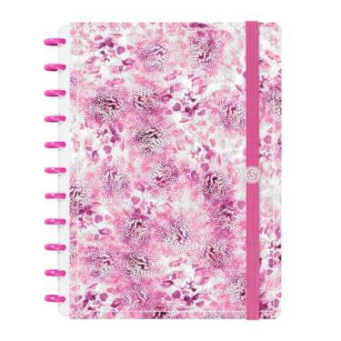 Imagem de Caderno Disco Inteligente G Animal Print Onça Rosa 80F