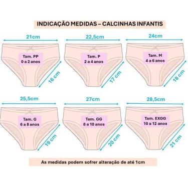 Imagem de Kit 3 Calcinha infantil Algodão estampada Paula Ferrari PF06, M