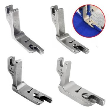 Imagem de 04 Sapatas Calcador Fazer Bainha Enrolada Reta Industrial - Evolvere, 