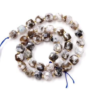 Imagem de Malahill Contas de pedra facetada natural por atacado para fabricação de joias vendidas por saco 5 fios dentro do cubo labradorita A 6 mm