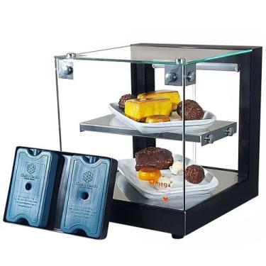 Imagem de B-VFD32 - Vitrine fria Beta 32cm Preta Dupla com 6 Gelo-X - Bivolt - O