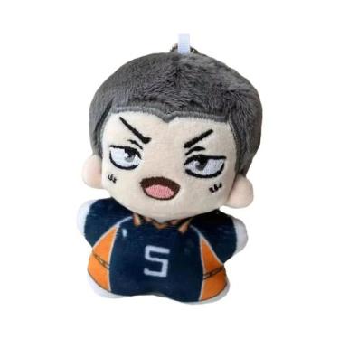Imagem de Haikyuu Hinata Shoyo Tobio Kageyama 10cm Chaveiro De Pelúcia Mini Bone