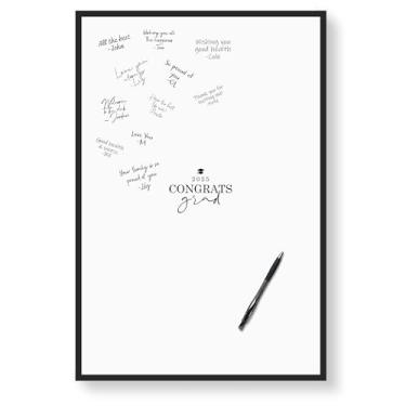 Imagem de Karto Quadro de assinatura de formatura para turma de 2025 - Artigos de festa, livro de convidados de assinatura de formatura ou alternativa de cartão - Tamanho do pôster 28 x 43 (sem moldura