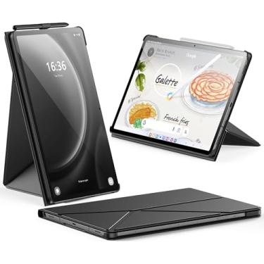 Imagem de INFILAND Capa para Samsung Galaxy Tab S9+ Plus/S9 FE+ Plus/S10 Plus 12,4 polegadas, capa protetora com suporte magnético de origami, visualização em vários ângulos, despertar/hibernar automaticamente