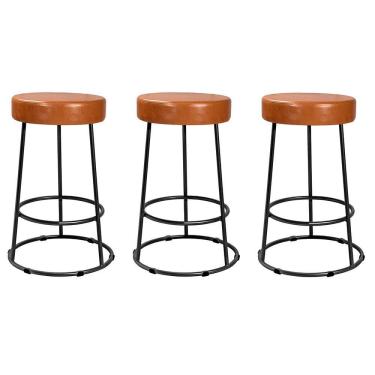 Imagem de Kit 3 Banquetas Roma 70cm Couríssimo - Salaone