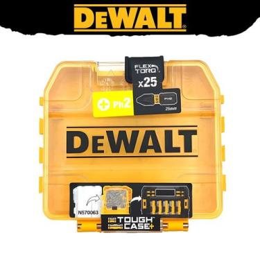Imagem de Mini Caixa de Ferramentas Empilhável Dewalt Amarela - com Brocas Ph2 e