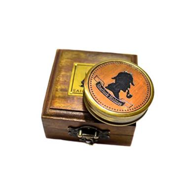 Imagem de Bússola de metal artesanal antiga da Sailor, equipamento de viagem para acampamento e acampamento, perfeito para presente de marinheiro, bolso direcional, bússola vintage para decoração de casa, presentes para amigos, família, crianças, Style 17
