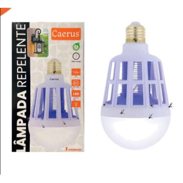 Imagem de Lâmpada LED Mata-Insetos 2 em 1, BIVOLT, Luz Branca e Ultravioleta, Base E27, ARMADILHA MATA MOSQUITO PERNILONGO ZIKA DENGUE FEBRE AMARELA, Repelente Eletronico, BELLA GRACE