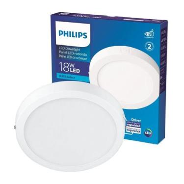 Imagem de Luminaria Led Redonda Sobrepor DL252 21Cm 18W 1300Lm Philips, 127/220V