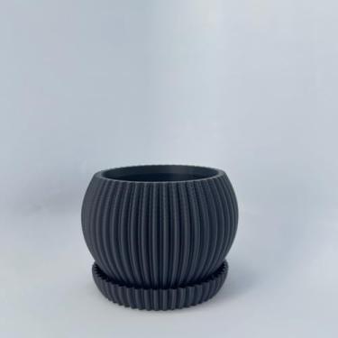 Imagem de Mini Vaso Cachepot Mini Suculenta Decoração Unitario (PRETO)