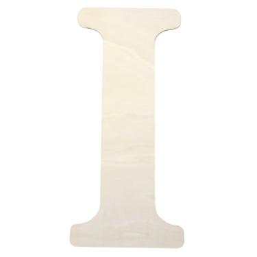 Imagem de SOFPLATE Letras de madeira de 45 x 20 cm, letras do alfabeto de madeira, letras grandes I Words em branco antigo MDF branco antigo inacabado, placa de quadro para aniversário, casamento, Natal, parede