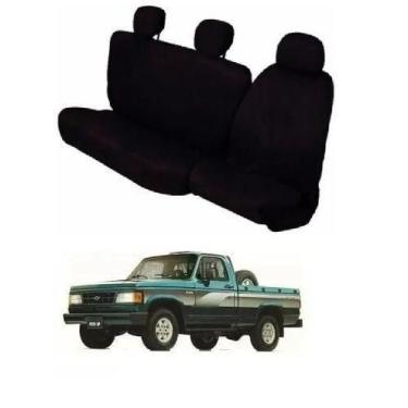 Imagem de Capa Banco D-20 e Kombi  Tecido Grosso Preto - Dricar Acessórios